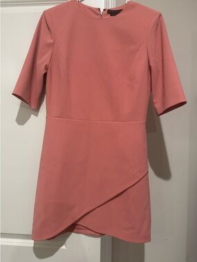 Alice + Olivia Classics Coral Wrap-Style Mini Dress